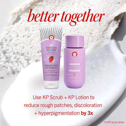 First Aid Beauty - KP Bump Eraser Body Scrub with 10% AHA, Keratosis Pilaris Exfoliator with Glycolic and Lactic acids, Helps Reduce Chicken Skin Bumps - Maple Wellness Supplements