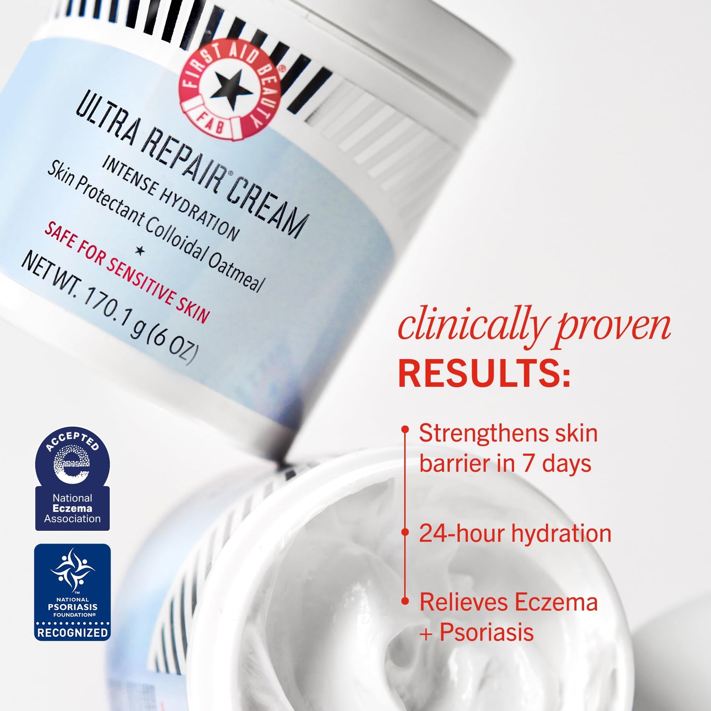 First Aid Beauty - Ultra Repair Cream, Intense Hydration Whipped Colloidal Oatmeal, Clinically Proven to Strengthen Skin Barrier in 7 Days - Maple Wellness Supplements