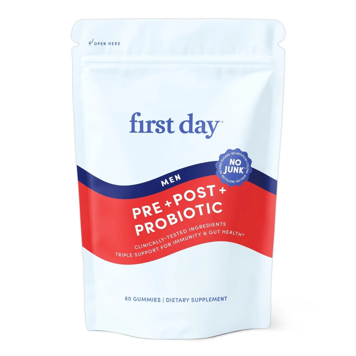FIRST DAY 3 in 1 Probiotics for Men - Prebiotic, Probiotic & Postbiotic Supplement – Mens Probiotic for Digestive Health, Oral Health, Immune Function, Energy, Gut Health for Men – 30-Day Supply - Maple Wellness Supplements