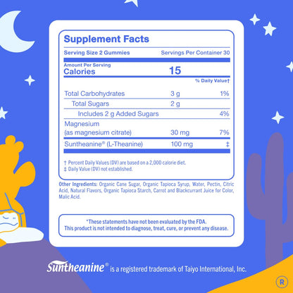 FIRST DAY Kids Magnesium Citrate Gummies (Ages 4+) with No Melatonin | Calm Kids Magnesium Gummies | Bedtime Supplement for Better Sleep with Suntheanine - Maple Wellness Supplements