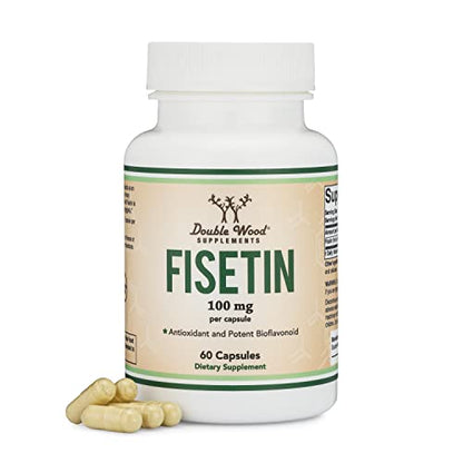 Fisetin Supplement - 100mg of Bioactive Flavnonols, 60 Count (Natural Bioflavonoid - Maple Wellness Supplements