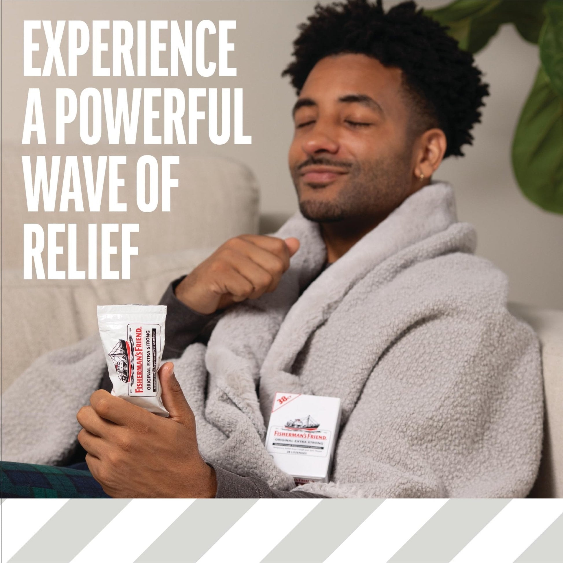 Fisherman's Friend Original Extra Strong Cough Lozenges (38 Drops x 6-Pack), 10mg Natural Menthol, Cooling Relief from Sore Throat, Persistent Cough & Everyday Irritation, Vegan & Gluten-Free - Maple Wellness Supplements