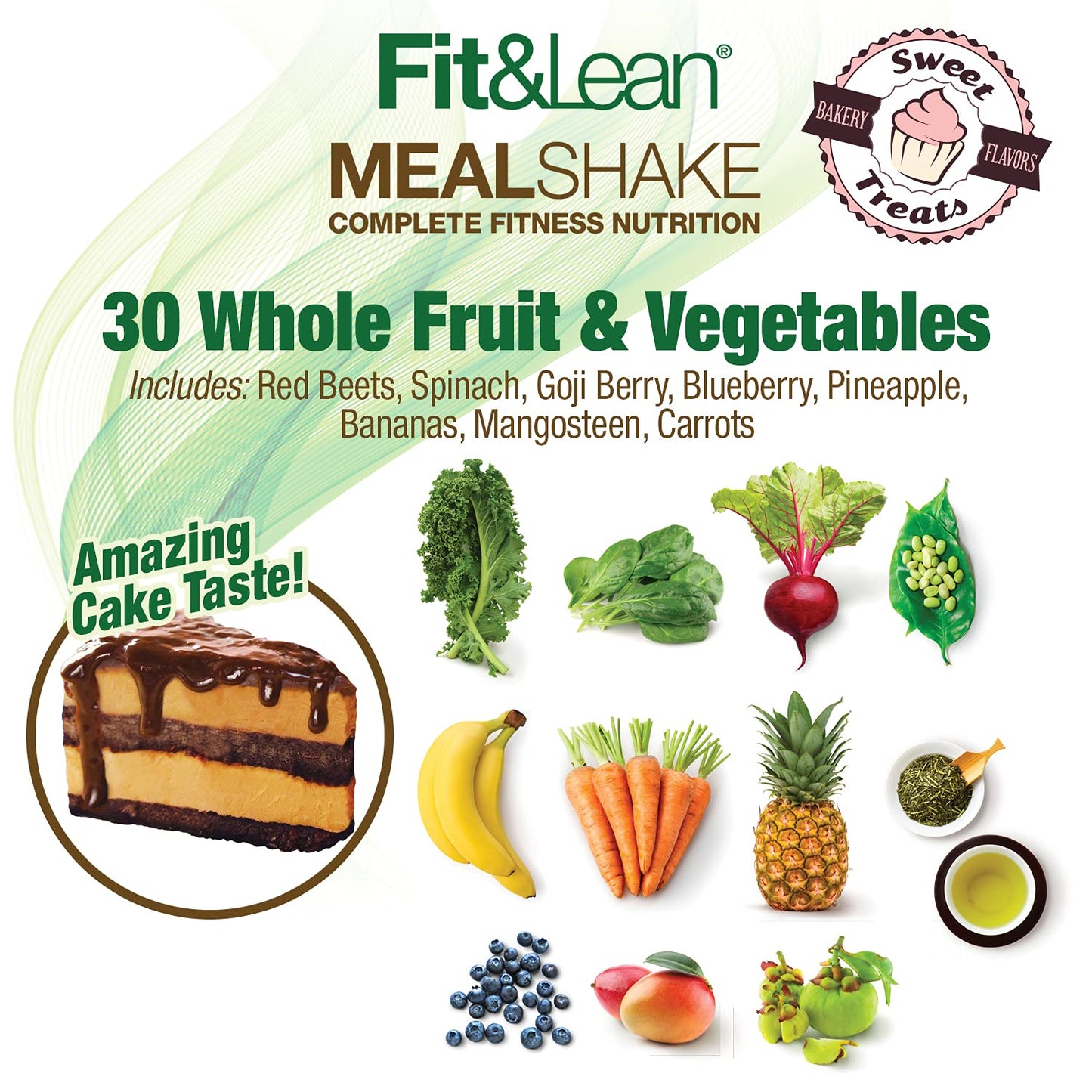 Fit & Lean Meal Shake Meal Replacement with Protein, Fiber, Probiotics and Organic Fruits - Maple Wellness Supplements