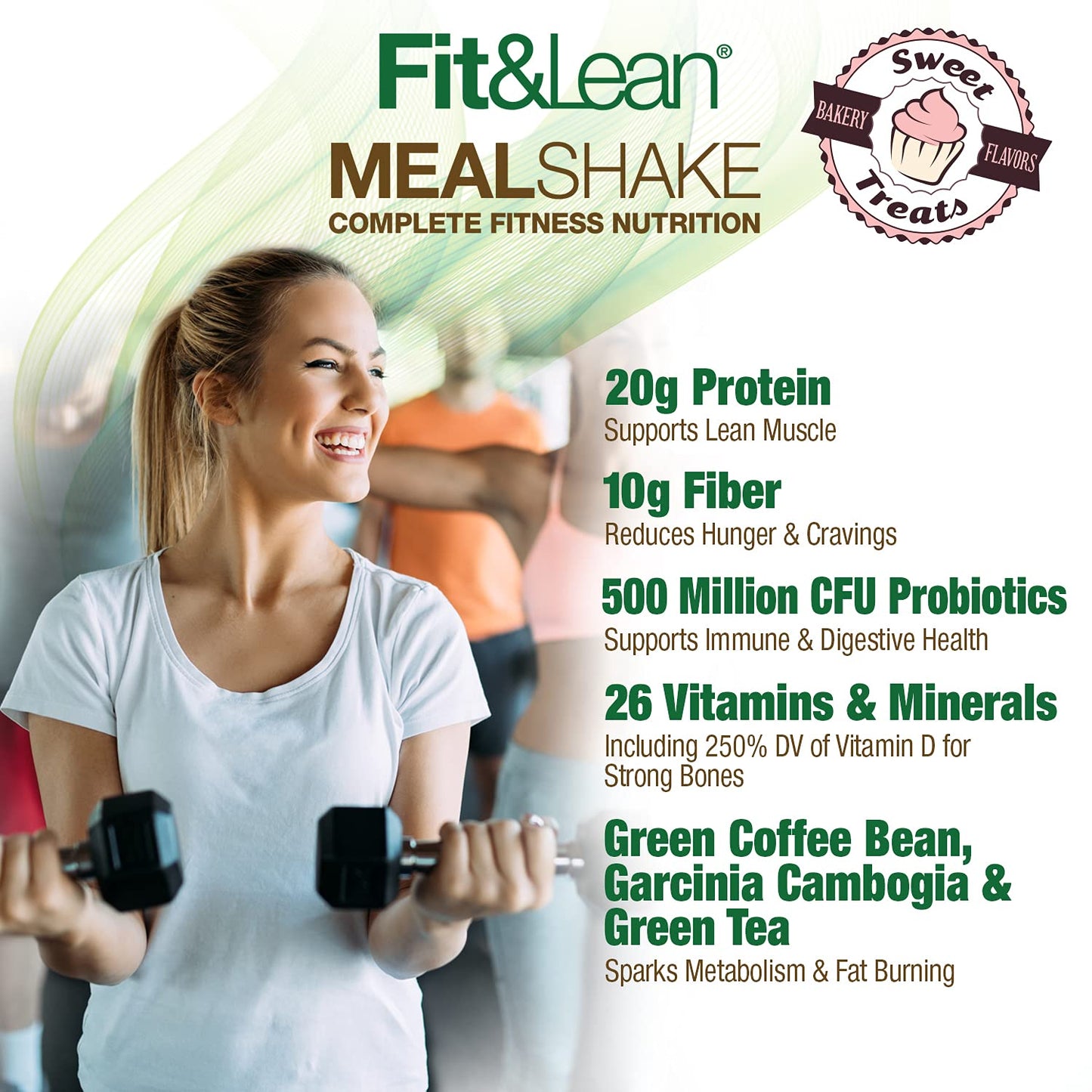 Fit & Lean Meal Shake Meal Replacement with Protein, Fiber, Probiotics and Organic Fruits - Maple Wellness Supplements