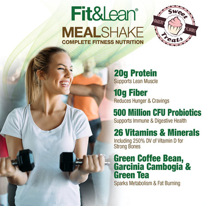 Fit & Lean Meal Shake Meal Replacement with Protein, Fiber, Probiotics and Organic Fruits - Maple Wellness Supplements