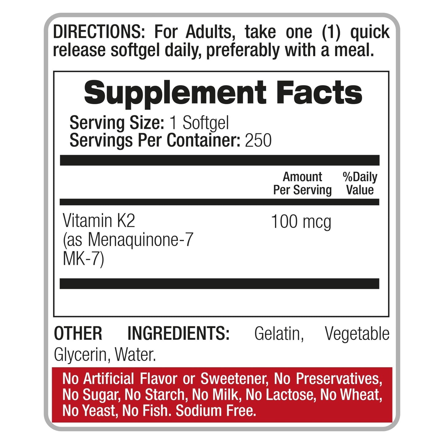 FITO MEDIC'S Lab | Vitamin k2 | k2 Vitamin Supplement | Vitamin k | 250 softgels | 100 mcg | - Maple Wellness Supplements