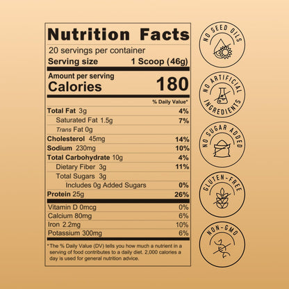 FlavCity Grass Fed Whey Chocolate Protein Powder - Chocolate Peanut Butter - 25g Protein & 10g Collagen - Made with Organic Cocoa & Coconut Milk - Gluten Free & No Added Sugars (20 Servings) - Maple Wellness Supplements