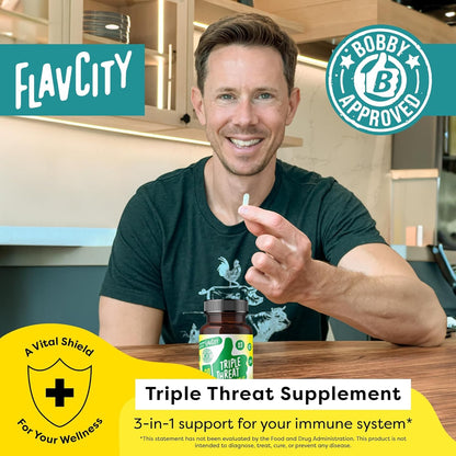 FlavCity Vitamin D3, K2 & Zinc - Triple Threat Supplement - Daily or Seasonal Immune Support - Vitamin D with K2 for Enhanced Absorption - Maple Wellness Supplements