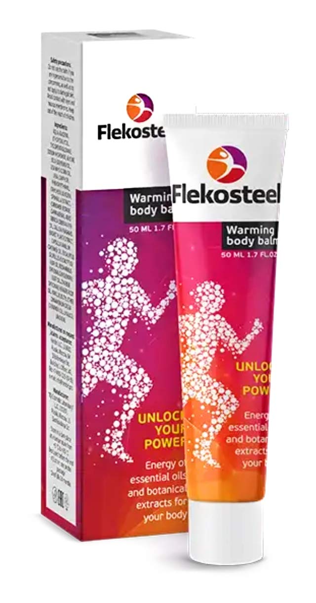 FLEKOSTEEL Body Warming Balm Relief from HIGH Muscle and Joint Load DISCOMFORT. Original Guaranteed from Russia with Hologram. (5 X 50 ML) - Maple Wellness Supplements