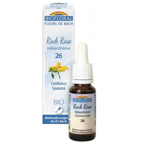 Fleur de Bach BIO Rock rose (Hélianthème) Flacon 20 ml BIOFLORAL - Maple Wellness Supplements