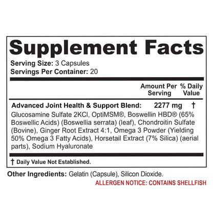 Flexacil Ultra (3 Bottles) Maximum Strength Joint Health & Support Supplement | Glucosami - Maple Wellness Supplements