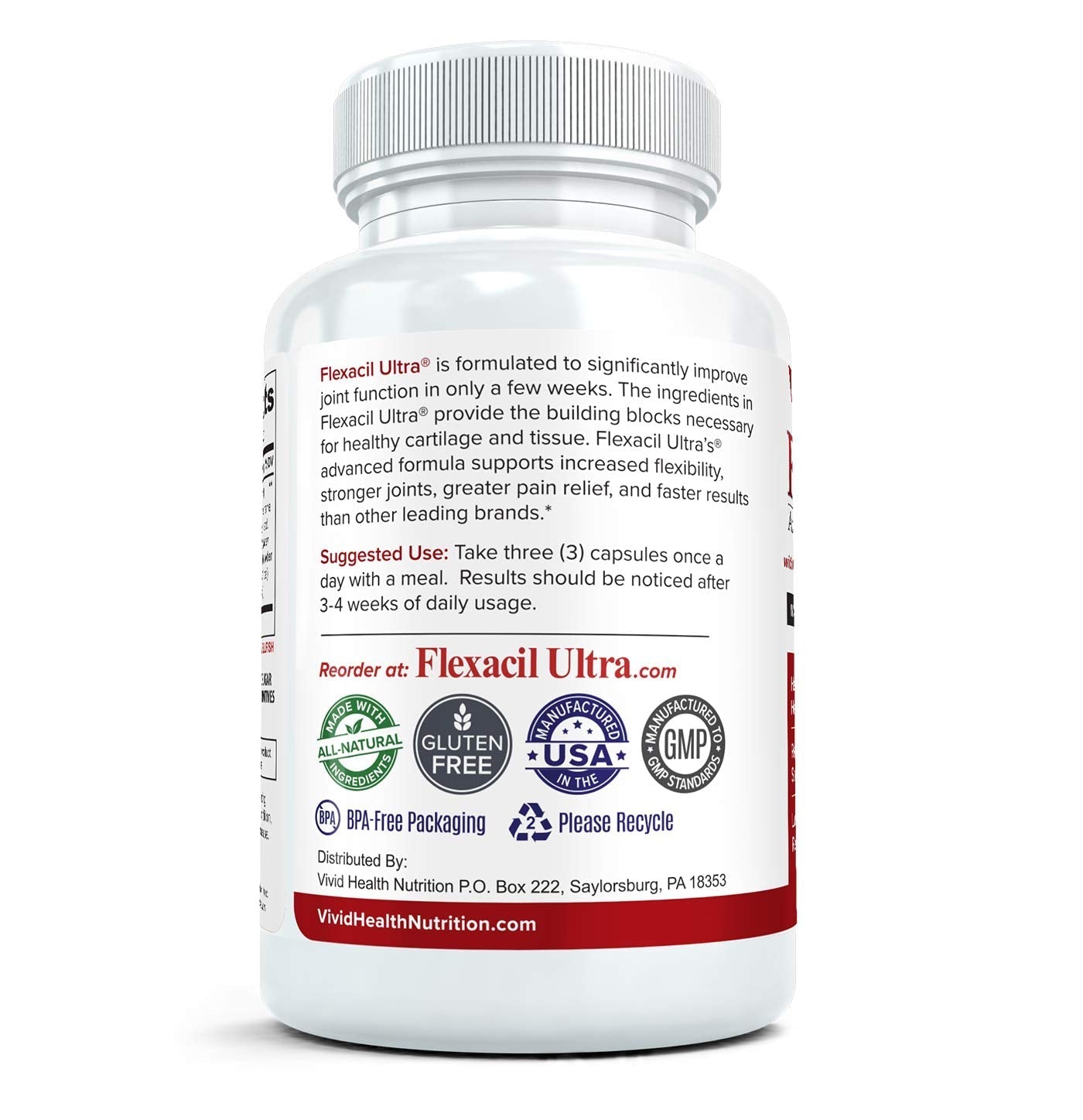 Flexacil Ultra Joint Health & Support Supplement with Glucosamine, Chondroitin - Maple Wellness Supplements