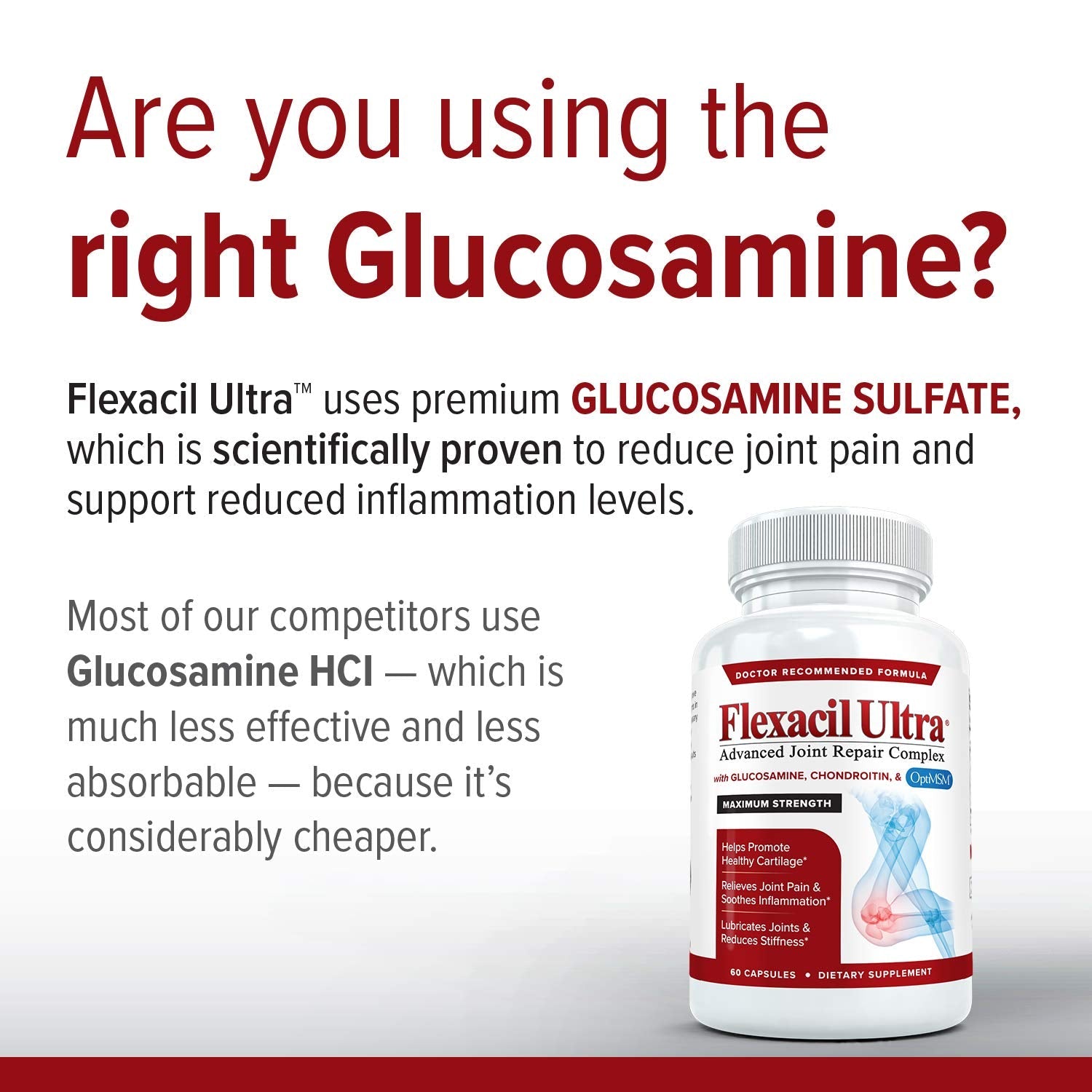 Flexacil Ultra Joint Health & Support Supplement with Glucosamine, Chondroitin - Maple Wellness Supplements