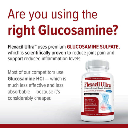 Flexacil Ultra Joint Health & Support Supplement with Glucosamine, Chondroitin - Maple Wellness Supplements