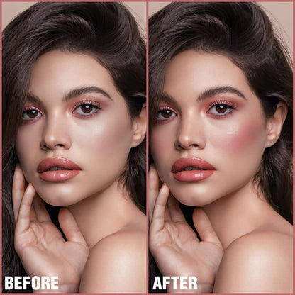 FOCALLURE Cream Blush Makeup,Buildable Blush Stick for Cheeks,Matte and Dewy Finish,Long Wearing,Easy Application,Lightweight Multi Stick,ROSE FLUSH - Maple Wellness Supplements