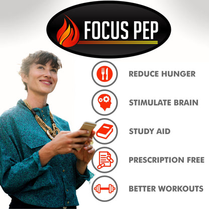 Focus Pep- Over The Counter Stimulants to Speed Up Naturally | Study Alternative and Best Energy Supplements for Nootropic Brain Boosting, 60 Pills - Maple Wellness Supplements