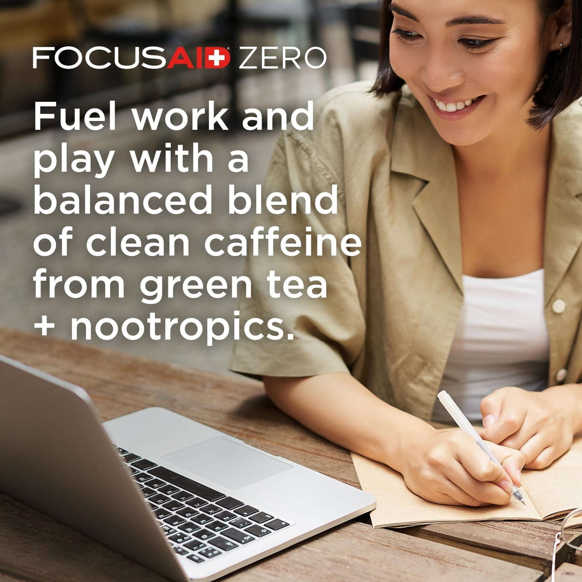 FOCUSAID ZERO SUGAR Nootropics Blend, Alpha-GPC, GABA, 100mg Natural Caffeine from Green Tea, Yerba Mate, Vitamin B-Complex, Keto-Friendly, No Artificial Sweeteners, 12 Fl Oz (Pack of 24) - Maple Wellness Supplements