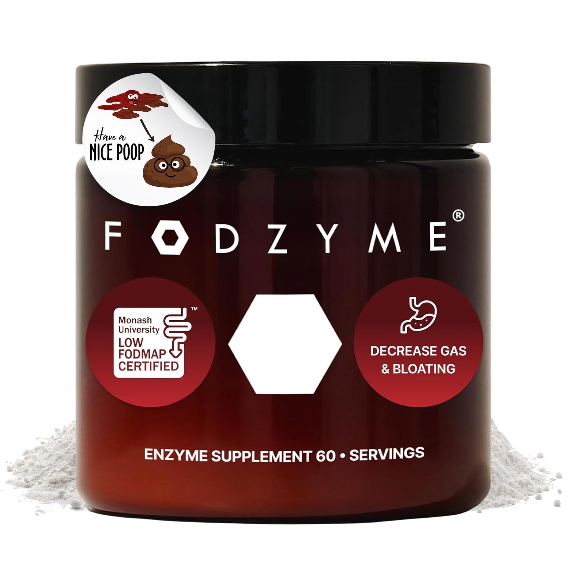 FODZYME® Home Kit Digestive Enzymes for Gut Health, Relief for Bloating, Gas, Constipation, Diarrhea, Abdominal Pain, Low FODMAP, 60 Dose - Maple Wellness Supplements