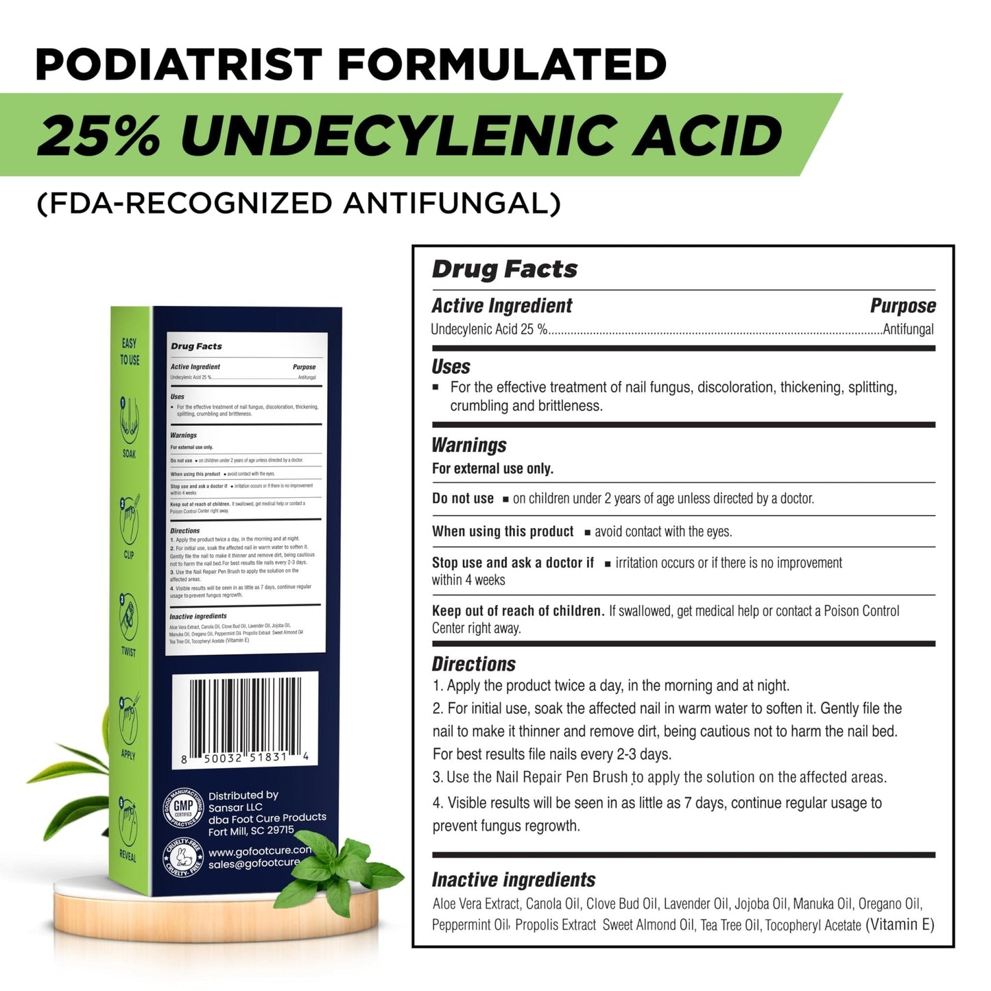 Footcure Antifungal Nail Treatment Pen – Extra Strength Toenail Fungus Treatment - Maple Wellness Supplements