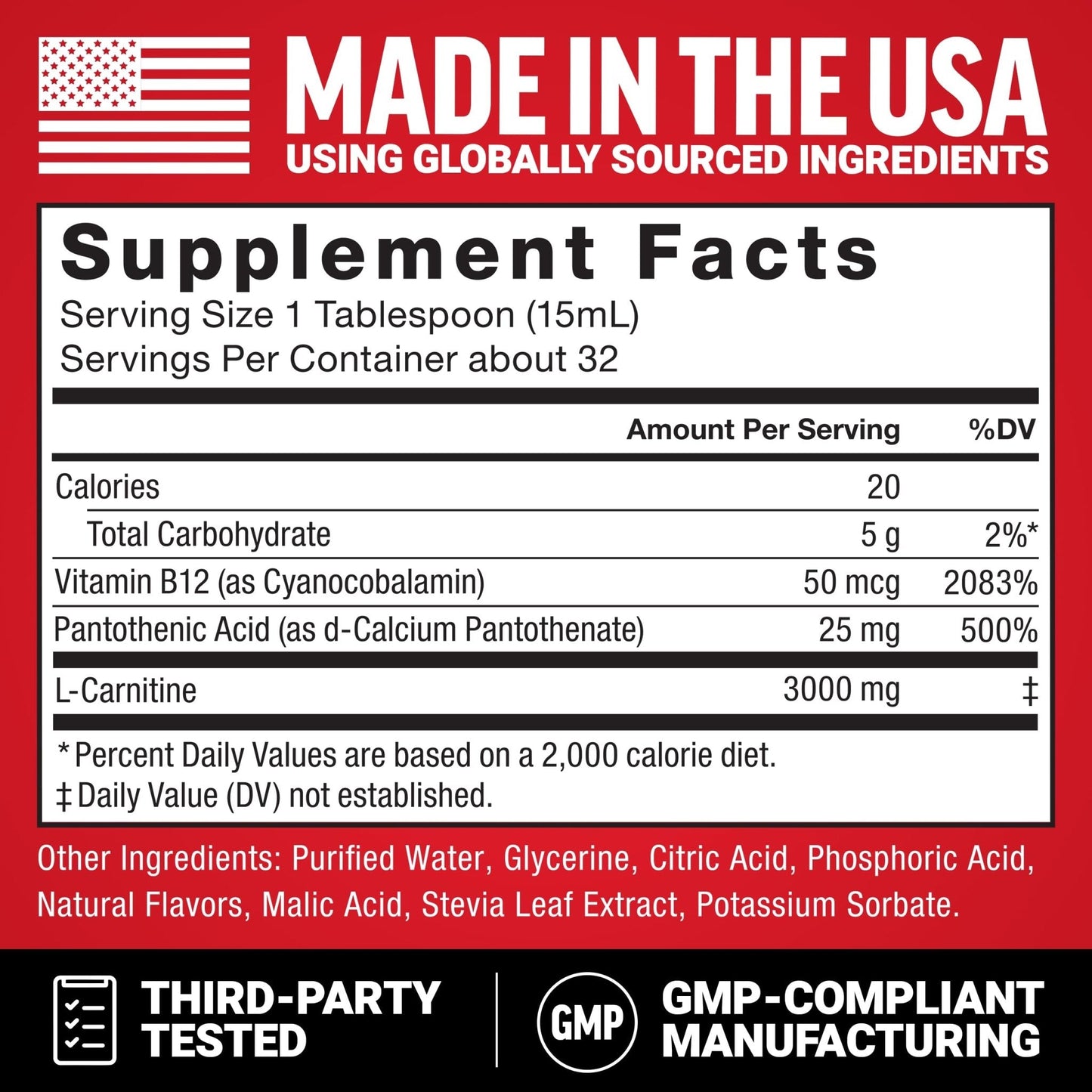 Force Factor L-Carnitine Liquid 3000mg, Maximum Strength Supplement to Support Fat Metabolism, Cellular Energy & Muscle Recovery, High Absorbing - Maple Wellness Supplements