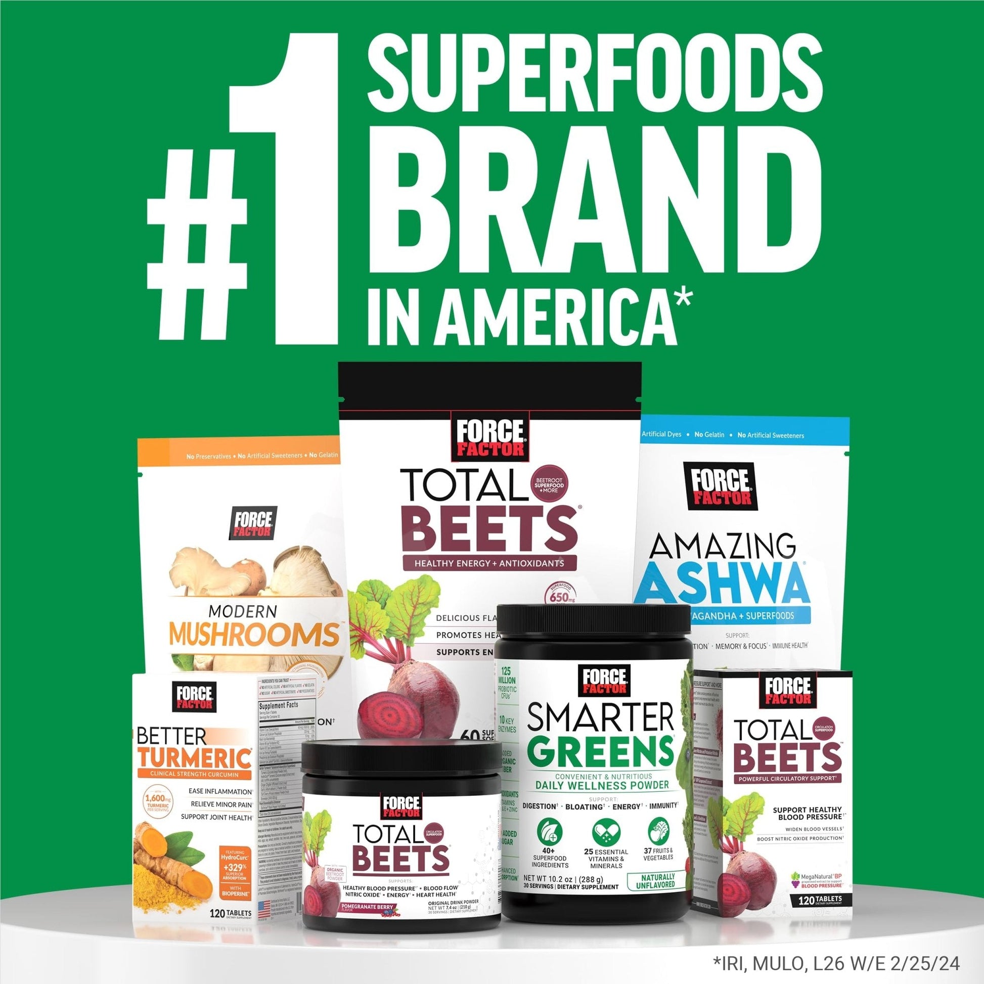 Force Factor Smarter Greens Daily Wellness Powder, Greens Superfood Powder to Support Gut Health, Bloating, & Digestion, with 40+ Superfoods - Maple Wellness Supplements