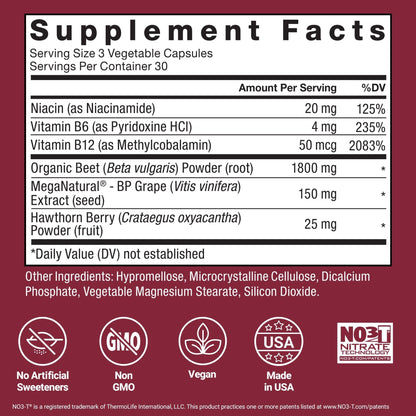 Force Factor Total Beets Blood Pressure Support Beet Root Capsules, 1800mg Organic Beet Root Powder Beet Supplement with Hawthorn Berry to Support Circulation - Maple Wellness Supplements