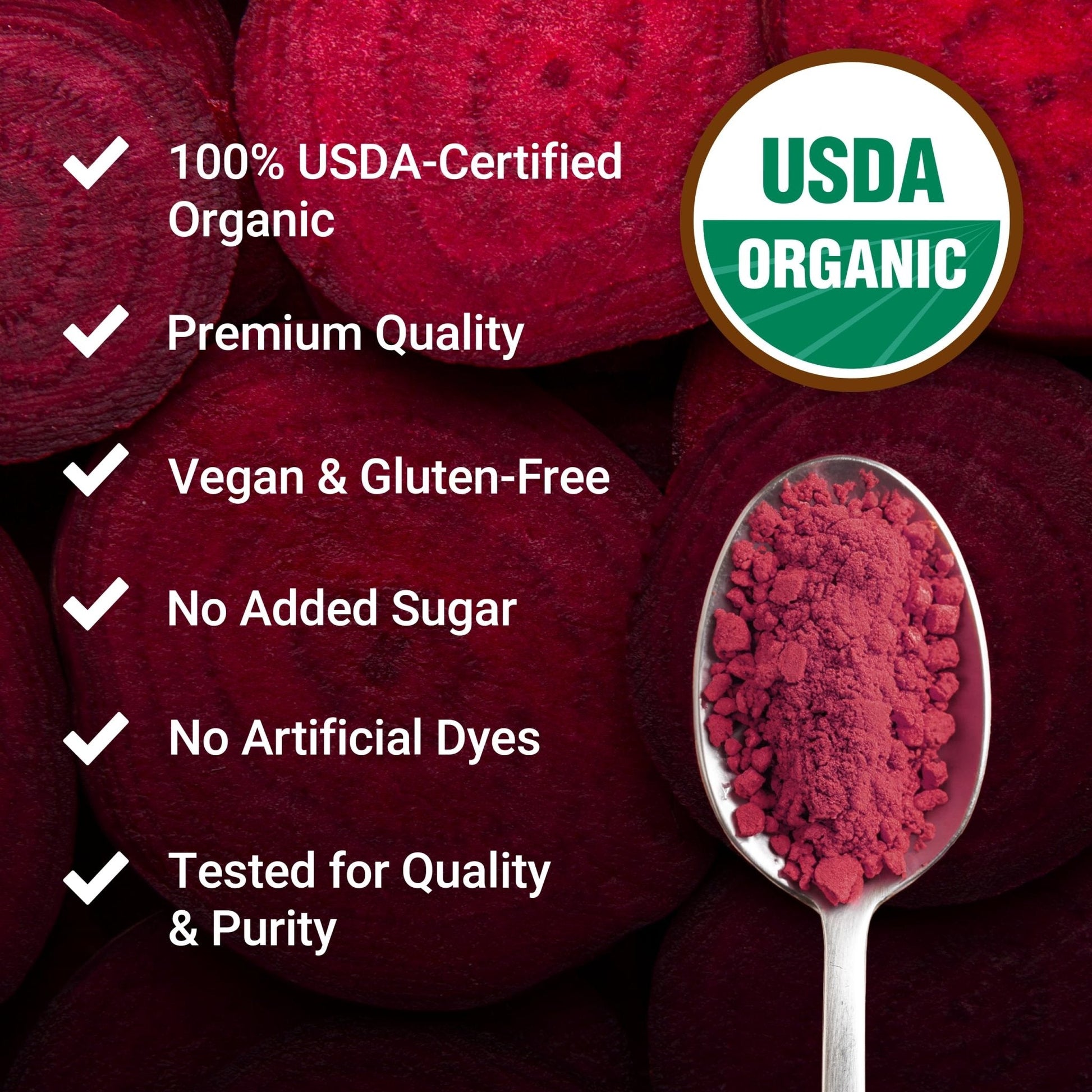 Force Factor Total Beets Organic Beetroot Powder Superfood to Boost Daily Nutrition, USDA Organic, Vegan, Gluten-Free - Maple Wellness Supplements