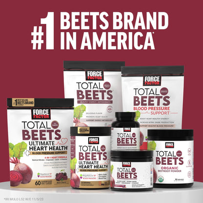 Force Factor Total Beets Organic Beetroot Powder Superfood to Boost Daily Nutrition, USDA Organic, Vegan, Gluten-Free - Maple Wellness Supplements