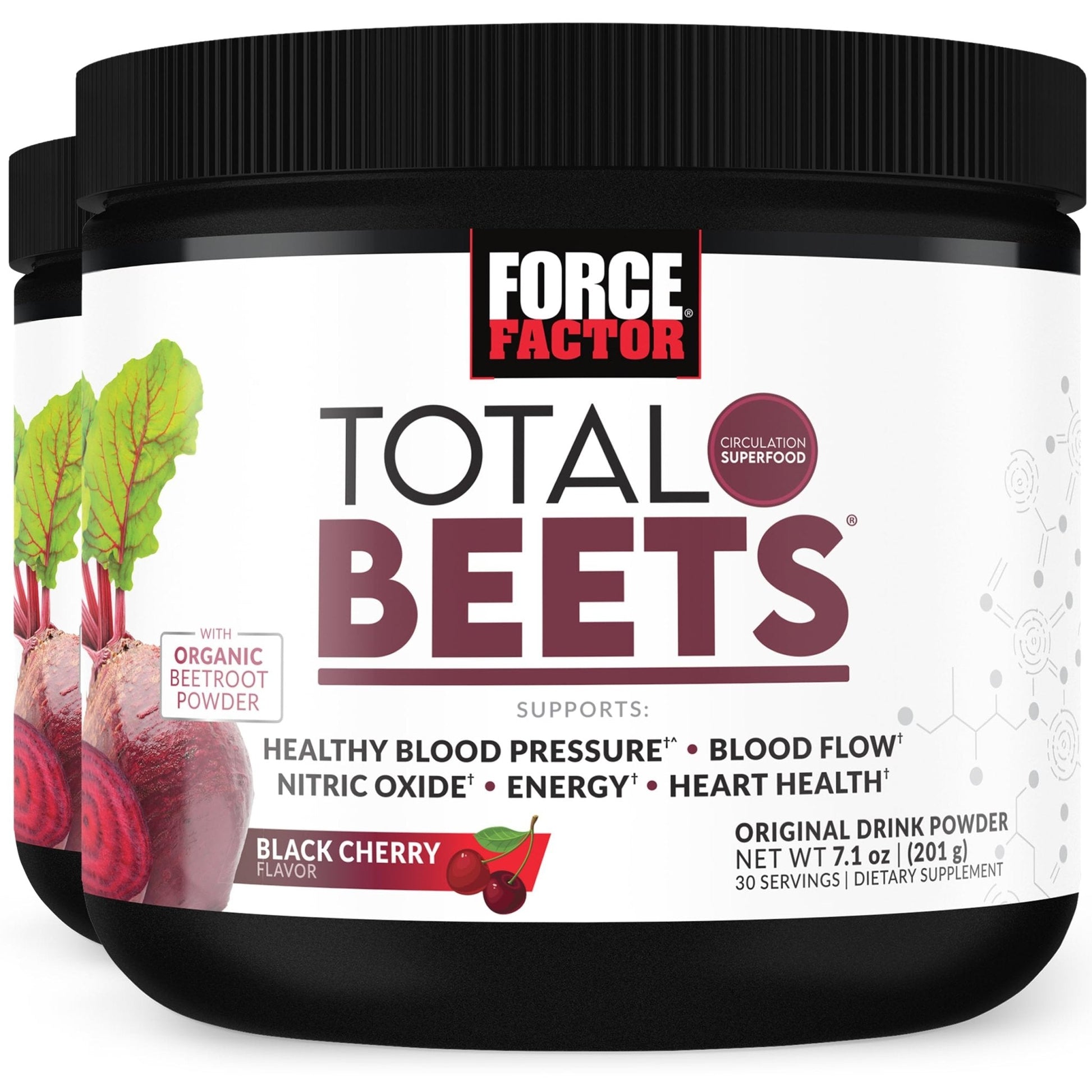 Force Factor Total Beets Superfood Beet Root Powder 2-Pack, Nitrates to Support Circulation, Blood Flow, Nitric Oxide, Energy, Endurance, Stamina - Maple Wellness Supplements