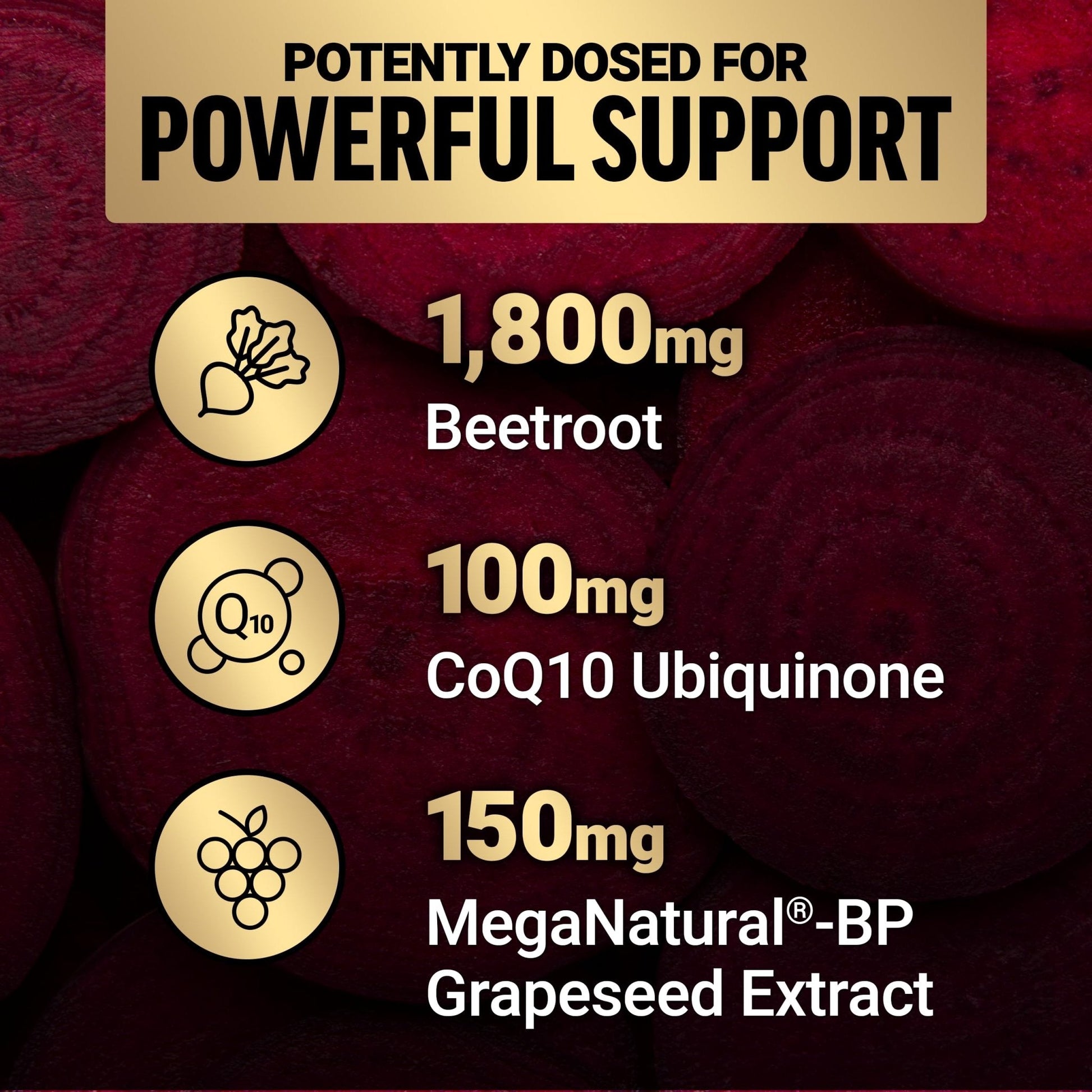 Force Factor Total Beets Ultimate Heart Health, Beet Root Capsules for Blood Pressure Support, CoQ10, Organic Beet Root Powder, Hawthorn Berry - Maple Wellness Supplements