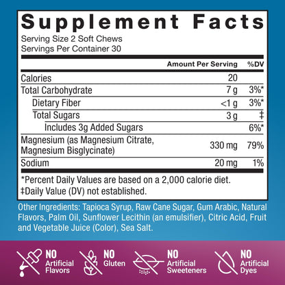 Force Factor Ultimate Magnesium Supplement, 330mg Magnesium Glycinate & Magnesium Citrate, Like Magnesium Gummies, Support Calm, Relaxation, - Maple Wellness Supplements