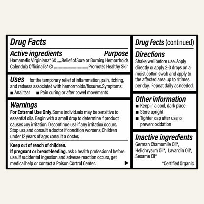 Forces of Nature Fissure Control, Organic Homeopathic Treatment with Witch Hazel for Anal Fissures, Hemorrhoid Related Irritation & Discomfort, Fast, Natural Topical Relief, 1 Fl Oz - Maple Wellness Supplements
