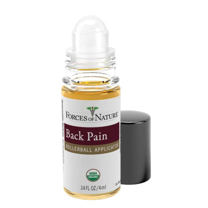 Forces of Nature Natural, Organic Back Pain Relief, w/Arnica & St John's Wort, Fast Acting Anti-Inflammatory Topical Muscle Soother for Lower Back, Sciatica, Neck, Non-GMO, Cruelty-Free, 0.14 Fl Oz - Maple Wellness Supplements