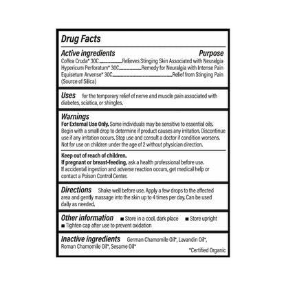 Forces of Nature Nerve Pain Management, Organic Topical Relief for Neuropathy & Nerve Discomfort, Homeopathic Medicine Supports Relief from Shooting Pains for Back, Hands, Legs and Feet, .37 fl oz - Maple Wellness Supplements