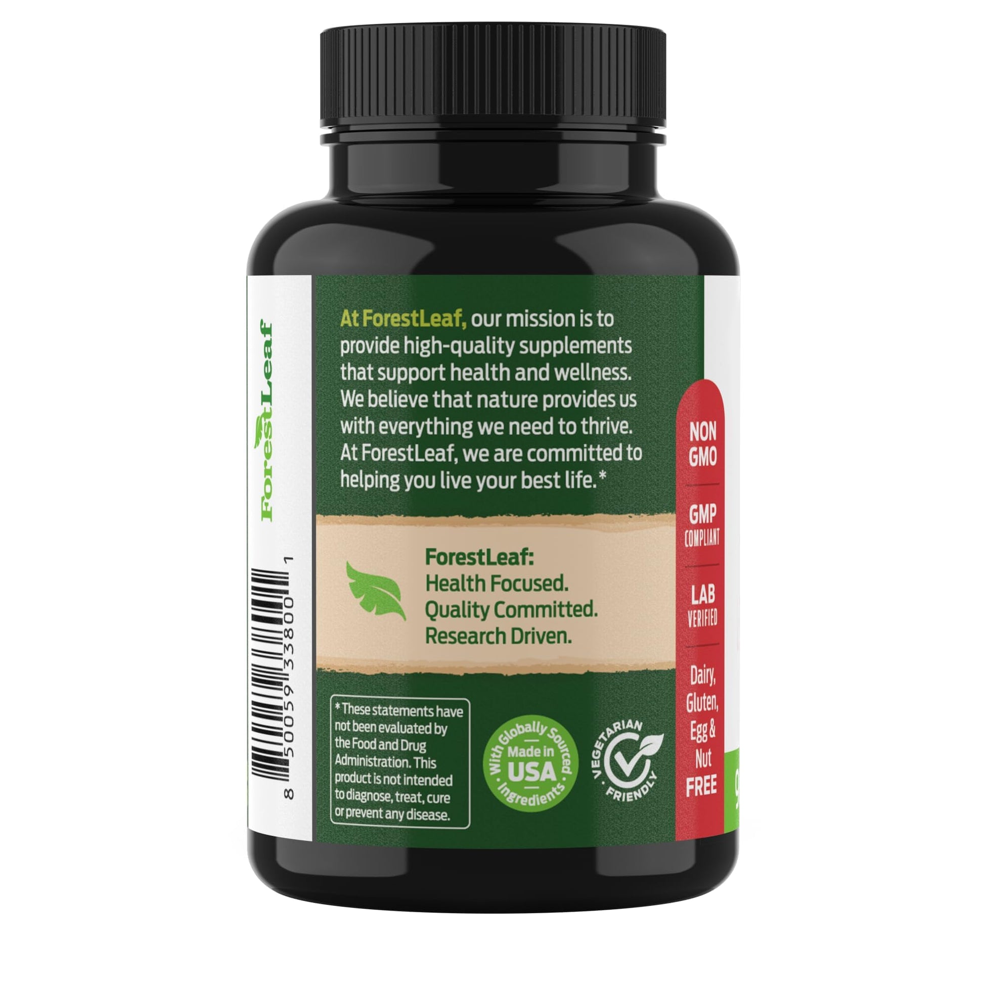 ForestLeaf Berberine Supplement - 1300mg per Serving - Ultra High Potency Berberine HCl with Ceylon Cinnamon, Bitter Melon & Gymnema - Maple Wellness Supplements