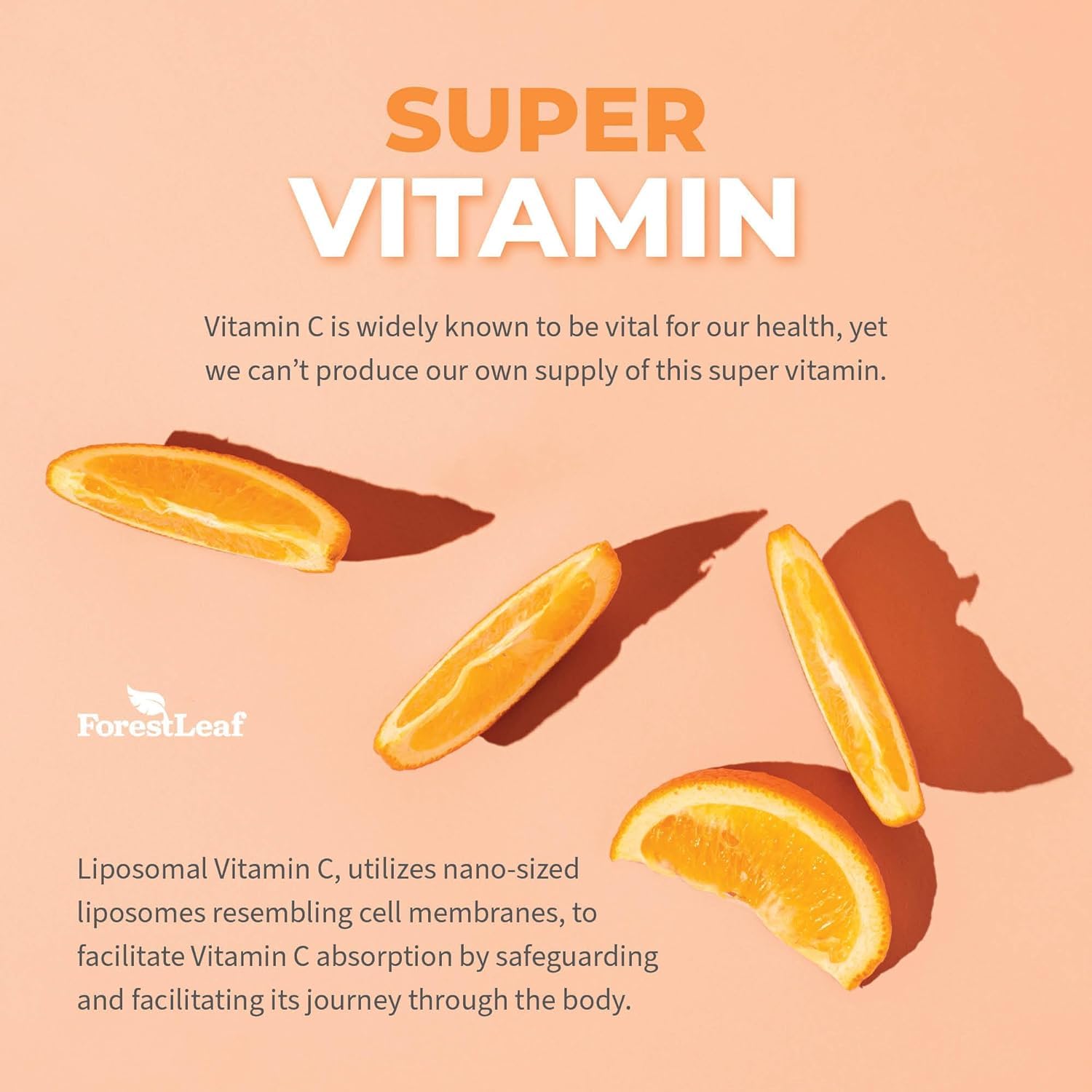 ForestLeaf Liposomal Vitamin C 1400mg Capsules | High Dose Vitamin C Liposomal Supplement w Coconut Oil Fatty Acids | Fast Absorption | Immune Support, - Maple Wellness Supplements