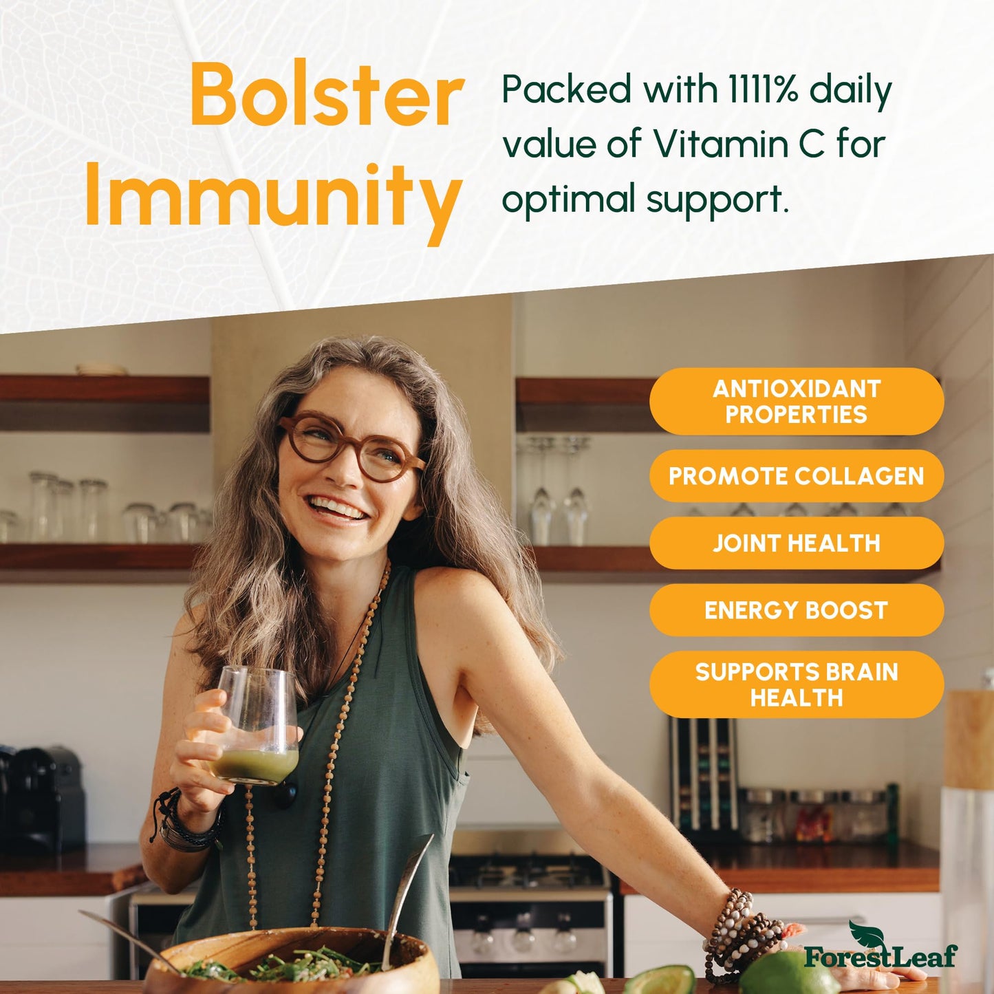 ForestLeaf Liposomal Vitamin C 1400mg Capsules | High Dose Vitamin C Liposomal Supplement w Coconut Oil Fatty Acids | Fast Absorption | Immune Support, - Maple Wellness Supplements