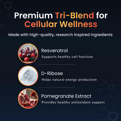 ForestLeaf NAD Resveratrol Capsules, Liposomal NAD Supplement for Women and Men with D-Ribose and Pomegranate, NAD+ for Energy, Focus and Anti-Aging Support, NMN Supplement Alternative (60 Caps) - Maple Wellness Supplements