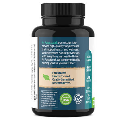 ForestLeaf Vitamin B2 Riboflavin 400mg - Energy, Skin & Cellular Health Supplement - Nervous System Support - Vitamin B 2 VIT B - Non-GMO & Gluten Free - Maple Wellness Supplements