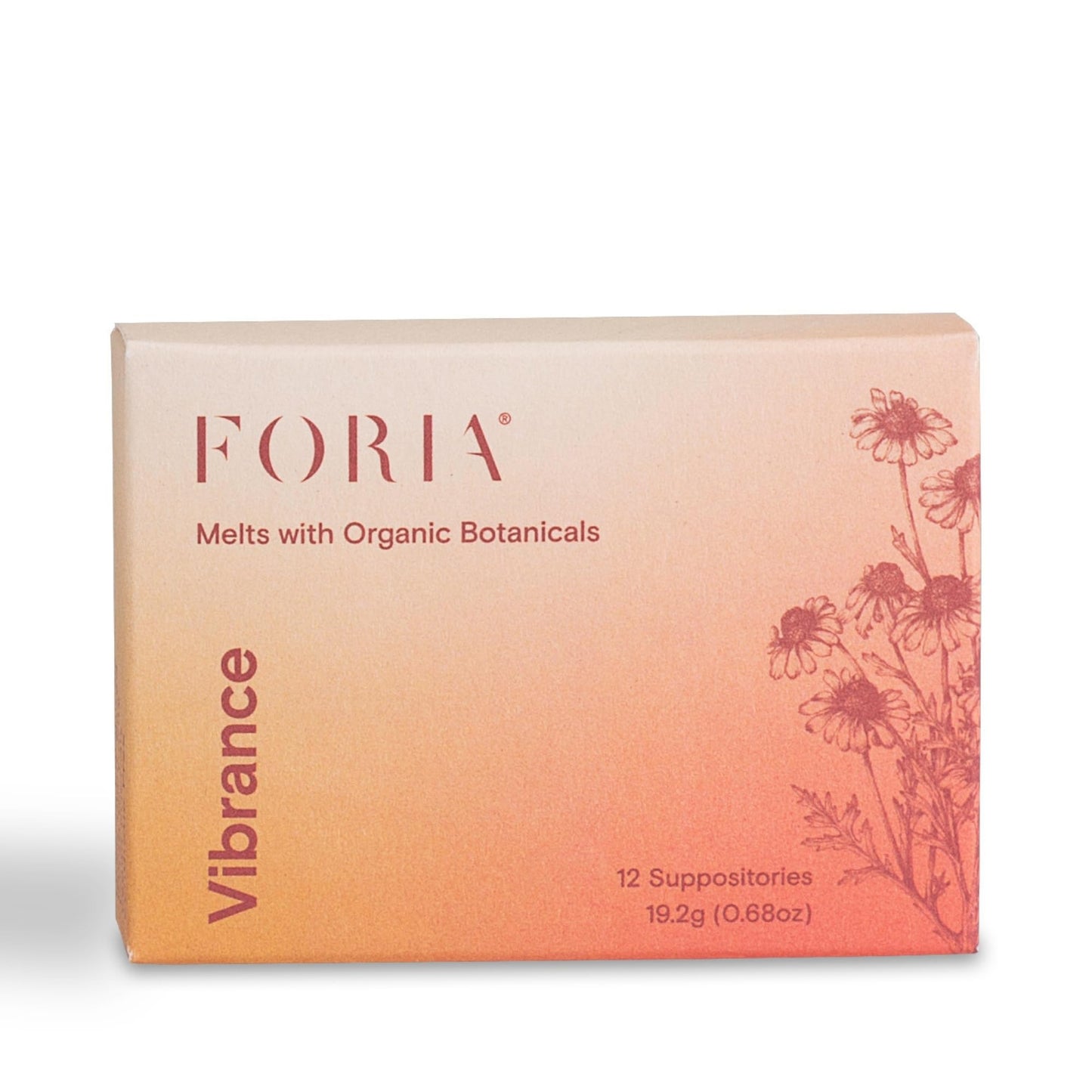 FORIA Vibrance Melts - Organic, Fragrance- Free, Natural Moisturizing Vaginal Suppositories - 12 Count - Maple Wellness Supplements