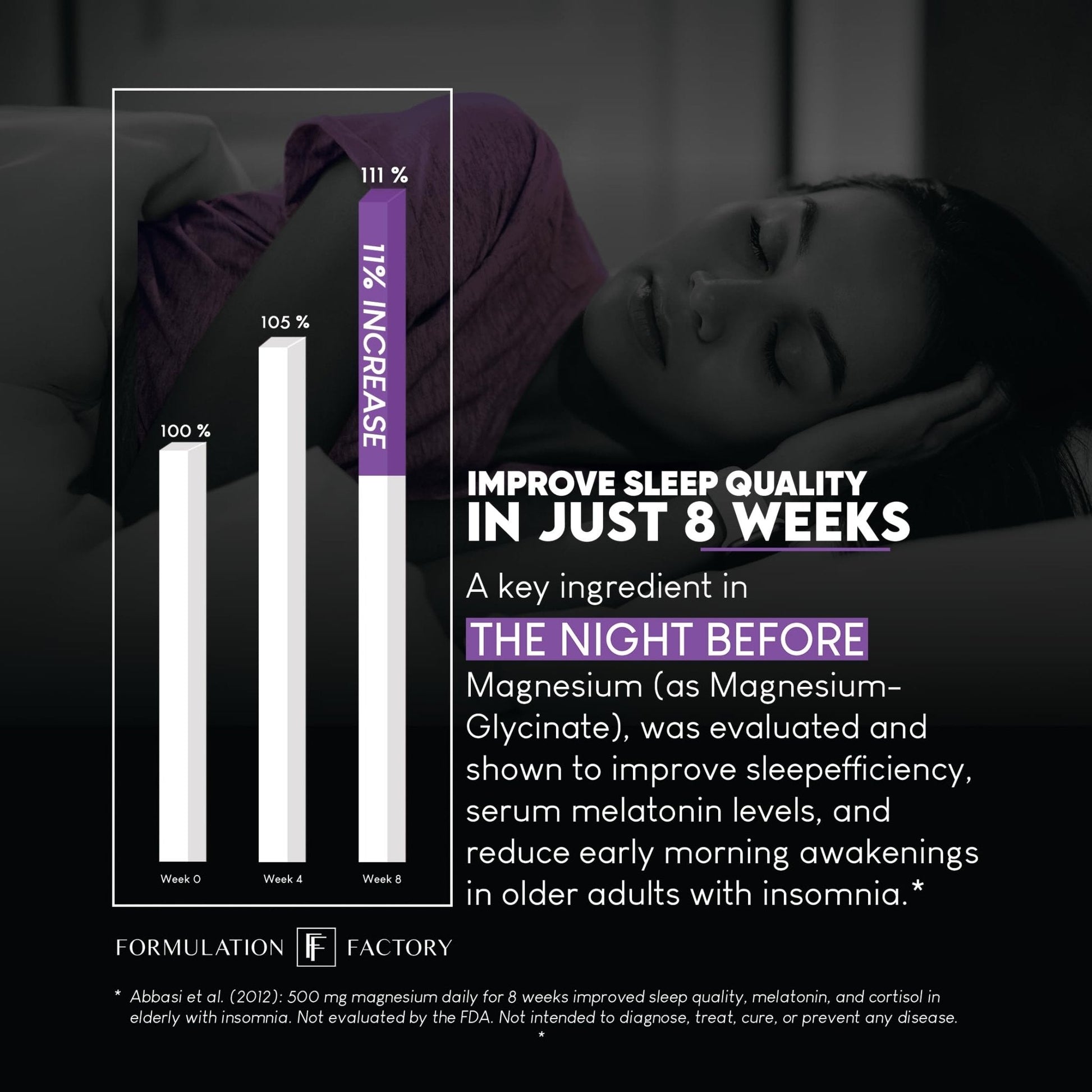Formulation Factory The Night Before 10-in-1 Sleep Support | Melatonin 4mg, Magnesium Glycinate 300mg, L-Theanine, Glycine & More | Supports Relaxation, - Maple Wellness Supplements