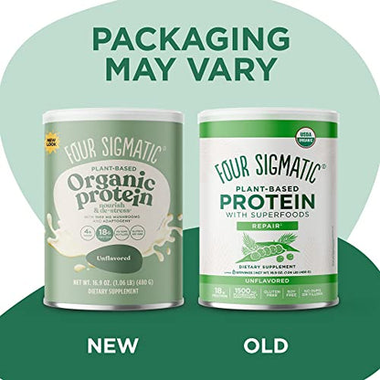 Four Sigmatic Organic Plant-Based Protein Powder Unflavored Protein with Lion’s Mane - Maple Wellness Supplements