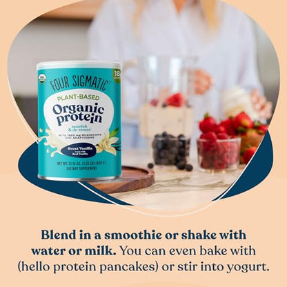 Four Sigmatic Organic Vegan Protein Powder | 18g Plant-Based Protein per Serving - Maple Wellness Supplements
