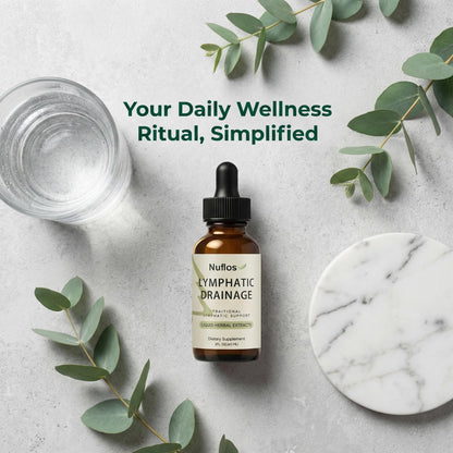 FQMUEV Nuflos Lymphatic Drainage Drops, Lymphatic Drainage Supplements, Premium 4-in-1 Herbal Blend, Daily Wellness & Overall Relief, 2 Fl. Oz (A) - Maple Wellness Supplements