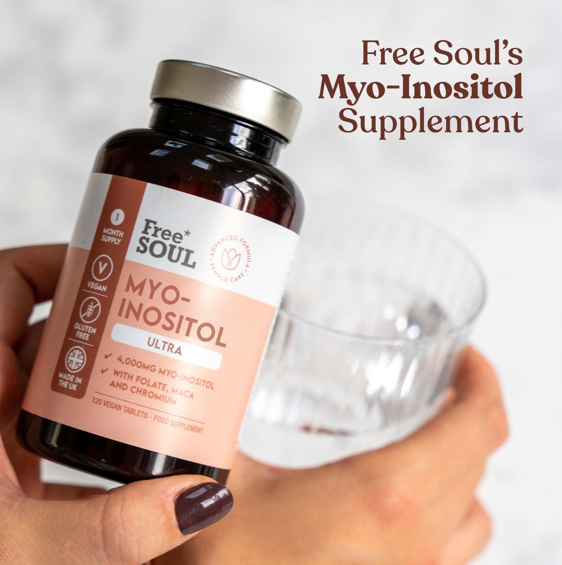 Free Soul Myo-Inositol Ultra Supplement with 4,000mg Myo-Inositol, 200ug Folate, 100ug - Maple Wellness Supplements
