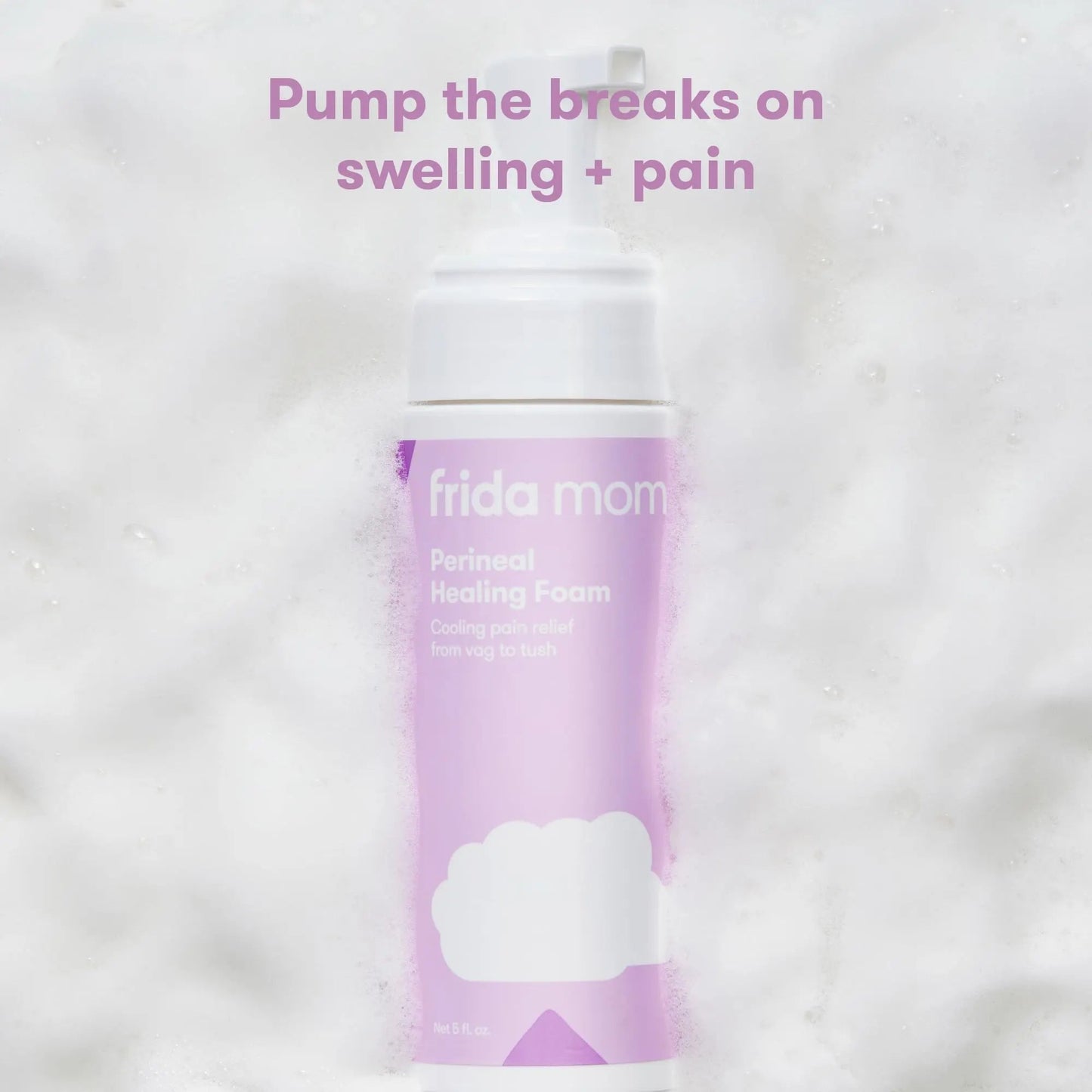 Frida Mom Witch Hazel Perineal Healing Foam for Postpartum Care, Cooling Pain Relief and Hemorrhoid Treatment, 5 Fl Oz - Maple Wellness Supplements