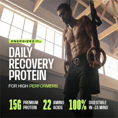 Frog Fuel Power Energized Complete Protein Shot, 15g, Nano Hydrolyzed & Grass Fed, 80mg Caffeine, Gluten Free, Fat & Sugar Free, 22 Amino Acids, - Maple Wellness Supplements