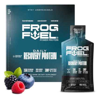 Frog Fuel Power Regular Complete Liquid Protein Shot, 15g, Nano Hydrolyzed & Grass Fed Collagen, Post Workout, Gluten Free, Fat & Sugar Free - Maple Wellness Supplements