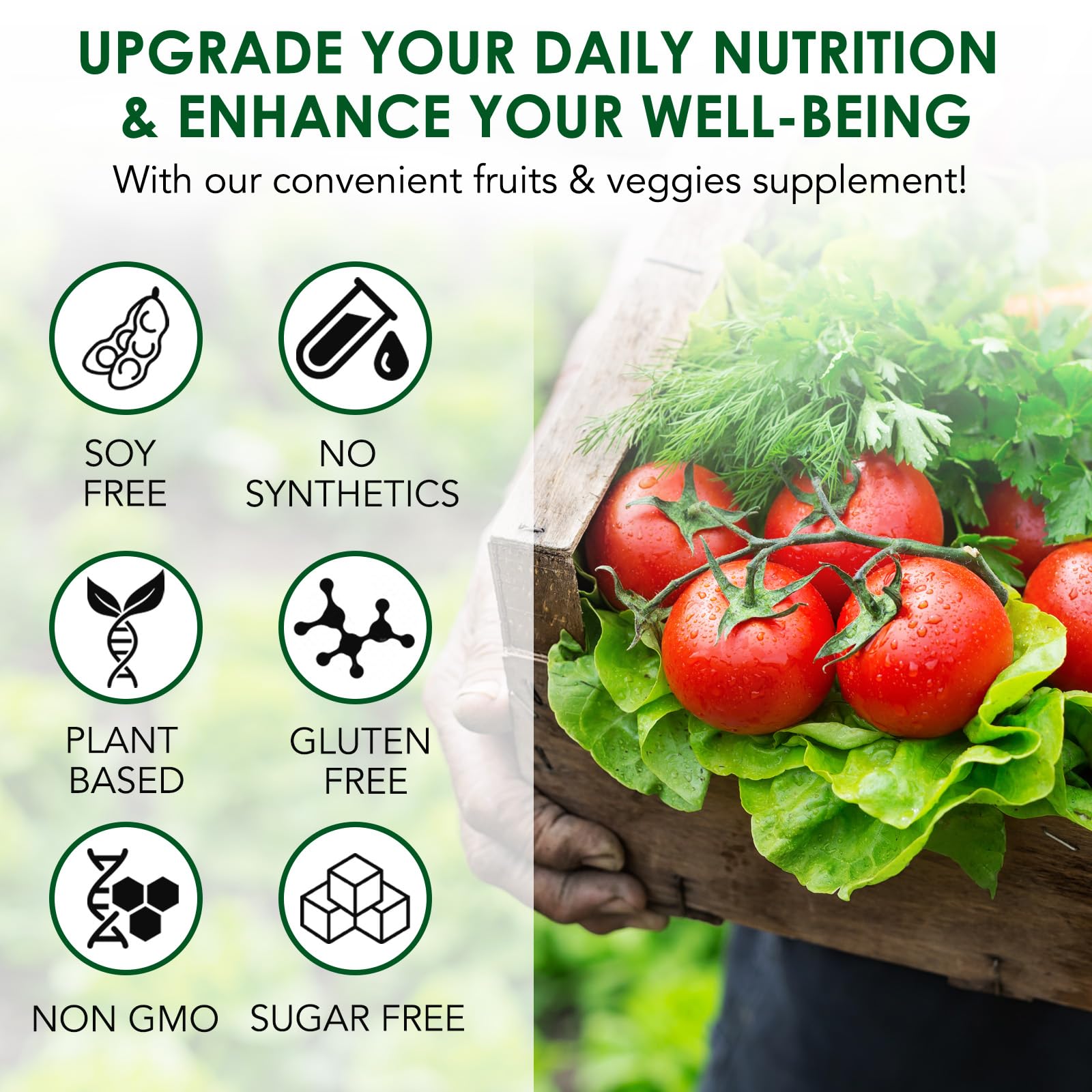 Fruit & Veggies Capsules | Daily Fruit & Vegetable Blend | 2 Bottles – 180 Vegetarian Capsules | Plant-Based Superfood Formula | Non-GMO, Gluten Free - Maple Wellness Supplements