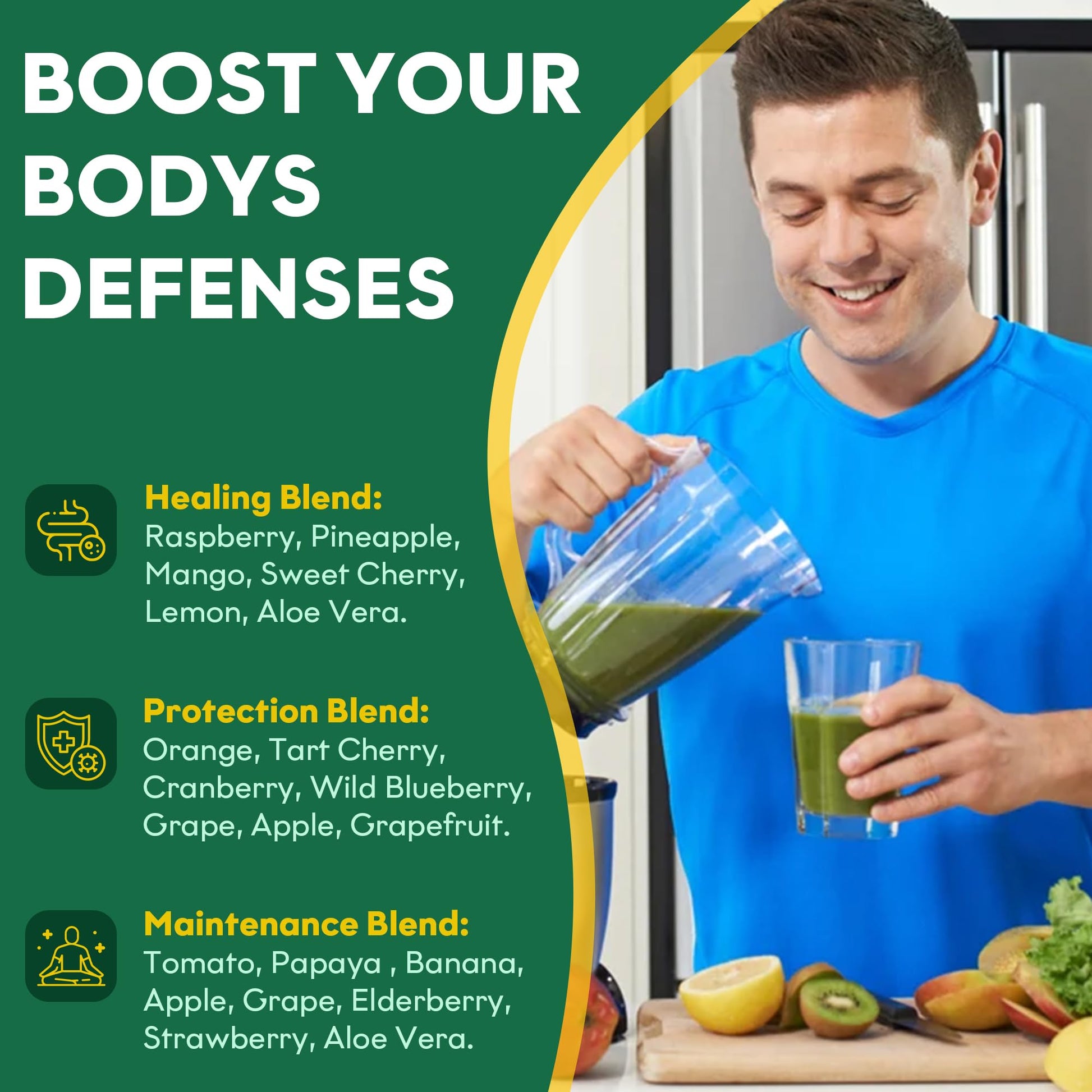 Fruits and Veggies Supplement (60 Day Supply) Powerfull Blend of 39 Whole Fruits and Veggies, Fills Nutritional Gaps, Get Energy, Well-being. USA Made Non-GMO/Vegan/Gluten Free. Packaging May Vary - Maple Wellness Supplements